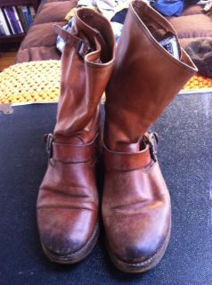 Frye Veronica Short engineer boots cognac size 8