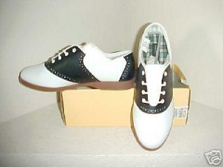 SIZE 9 Ladies SADDLE OXFORDS 50s SHOES 9.0 NWT SNAZZY Black & WHITE 