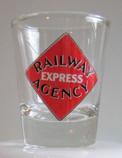 RAILWAY EXPRESS AGENCY Railroad Collectible SHOT GLASS