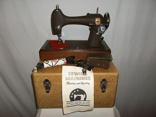   Ward Heavy Material Sewing Machine Model R and Accesories. Works Nice