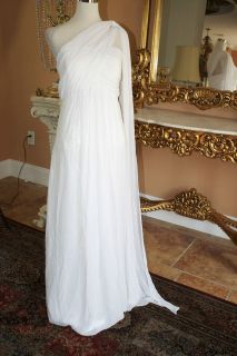 Gorgeous One Shoulder Grecian Style Wedding Dress Size 2x