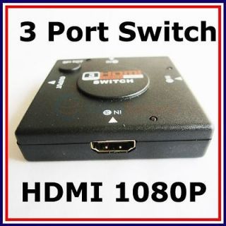 Port 1080P HDMI Switch Switcher Splitter For HDTV PS3 DVD Fast 