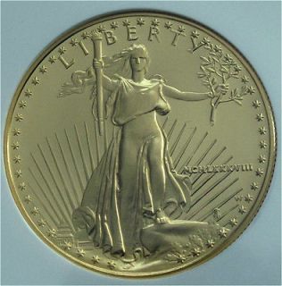 1988 W USA GOLD 50 DOLLARS COIN, EAGLE PF 69 ULTRA CAMEO NGC