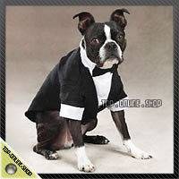 65 88lb Dog Pet Cat Tuxedo Dinner Suit Jacket Wedding Dress Shirt 