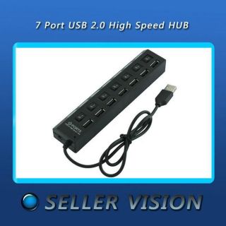 CHEAP 7 Port USB 2.0 High Speed HUB ON/OFF Sharing Switch For Laptop 