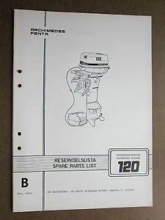 Archimedes Penta Outboard Motor Model 120 Spare Parts List Manual