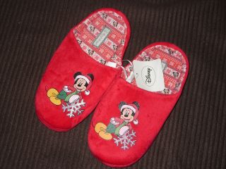   CARTOON CHARACTER MICKEY MOUSE LADIES NOVELTY CHRISTMAS SLIPPERS