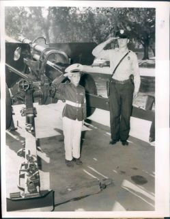 1955 Little & Big Leatherneck Marine Canon Salute Photo