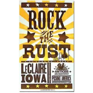   Autographed Hatch Show Poster Rock the Rust Antique Archaeology #61