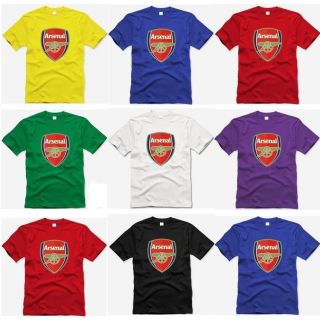 solid multi color Premier league Arsenal 100% cottton short sleeve T 