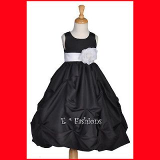 black and white flower girl dress in Clothing, Shoes & Accessories 