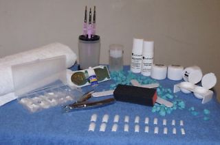 Acrylic Nail Starter Kit Nail Tips Extensions DVD How To   Acrylic 
