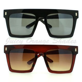 SUPER BOLD SQUARE FLAT TOP Sunglasses HIGH Fashion CELEB Style COOL 