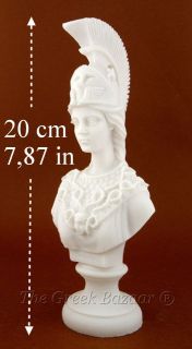 Athena Minerva Wisdom Greek Roman Goddess Bust Marble Statue