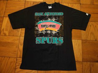 Vintage Deadstock Starter San Antonio Spurs T Shirt Tee Snapback Kings 