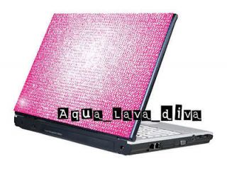 Silver Notebook Laptop Cover Rhinestone Crystal Sticker Skin Fit 12 13 