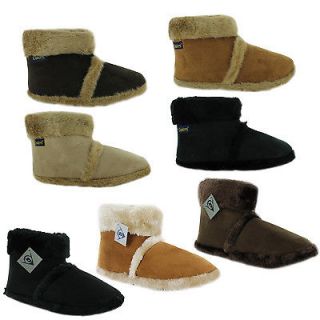 New Mens Coolers Dunlop Microsuede Snugg Furry Slippers Ankle Boots 