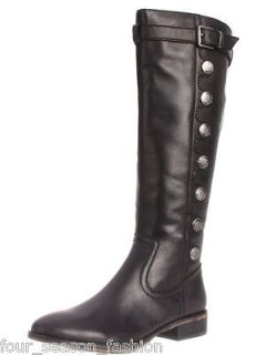 ARTURO CHIANG sz 6.5 EUR 36.5 Black Leather Fashion Knee High Boot 