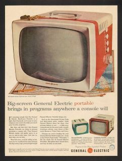 1956 General Electric Big Screen Television Print Ad