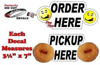 Mini Donuts Pickup Order Window Decals for Lil Orbits Donuts Tom 