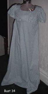 Handmade Regency Dress~Cotton Fabrics ~ Jane Austen~SS
