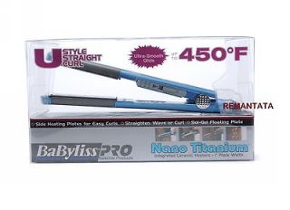 Babyliss PRO Nano Titanium U Style Flat hair iron STRAIGHT CURL 