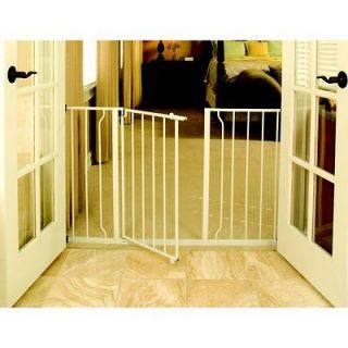   Easy Open Extra Wide Baby Child And Pet Dog Metal Gate White Door