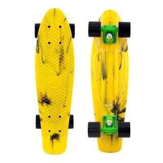 New 13 Penny 22 Original Complete Skateboard Marble Yellow Blk FREE 