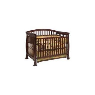   Thompson 4 in 1 Convertible Crib with Toddler Rail in Coffee Baby Kid