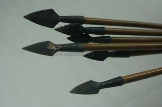 12x Trad.Middle Ages ARROW Bamboo shaft NEW stained feathers for 