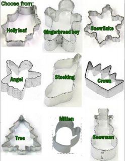 Miniature Christmas cookie cutters