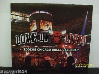 2007.08 Chicago Bulls Calendar LOVE IT LIVE! Harris Bank