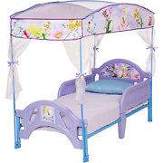   Disney Fairies Tinkerbell Toddler Bed Canopy w/ Safety Rails