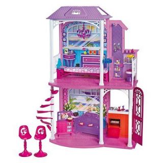 Barbie 2 Story Beach House 4 Areas Of Play w/ Furniture & Accessories 