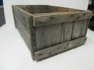 Antique Wooden Cranberry Box Crate Ocean Spray 1960 MA Cape Cod bog