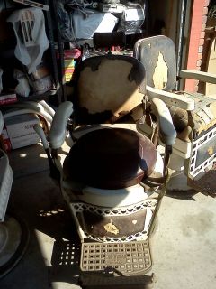 vintage barber chair in Antiques