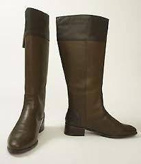 NEW TWIGGY London Bailey Olive Tall Leather Riding Boots $190 Size 6 