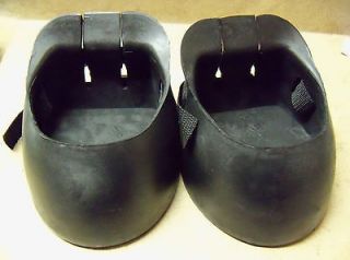 Pair 2 Rubber Black Barrier Boot Hoof Protection Horse Pony Hoof Size 