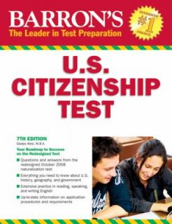 Barrons U. S. Citizenship Test by Gladys E. Alesi 2008, Paperback 