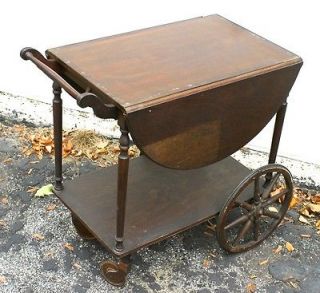 Antique Paalman Tea Cart w/Drop Sides & Tea Tray