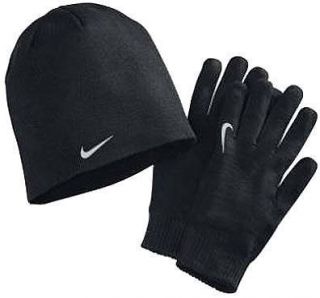   Dri Fit Stay Cool Black Running Hat & Glove Set One Size Fits All $45