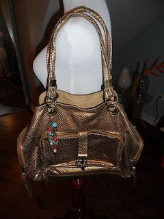 Banana Republic Luxe Lthr Tote Bronze Snakeskin Texture $388+ with 