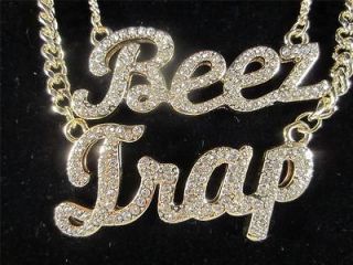 ICED OUT NICKI MINAJ BEEZ IN THE TRAP NECKLACE PINK FRIDAY ROMAN 2 