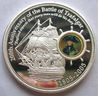 Cook 2005 Battle of Trafalgar 10 Dollars 5oz Silver Coin,Proof