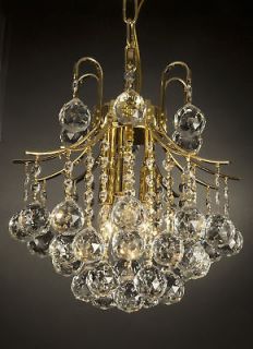 FRENCH EMPIRE CRYSTAL CHANDELIER LIGHTING GOLD FIXTURE PENDANT CEILING 