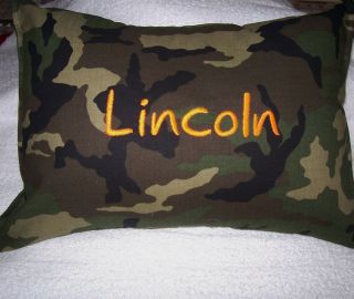 New Hand Made Crafted Toddler or Decor Pillow Army Camo Camoflauge 