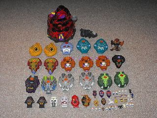 1990s Mighty Max Lot of 30 Playsets & 27 Figures & Monsters with Skull 