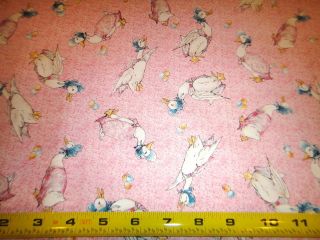Beatrix Potter Cotton Fabric The Tale of Aunt Jemima Puddle Duck Toss 