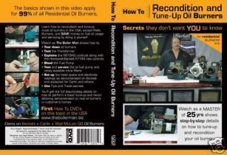 Beckett Oil Burners, How to Tune Up  Recondition on DVD