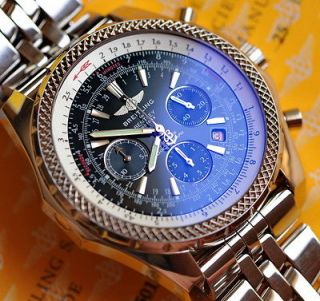   SOLID 950 PLATINUM Breitling BENTLEY limited XL mens bracelet watch